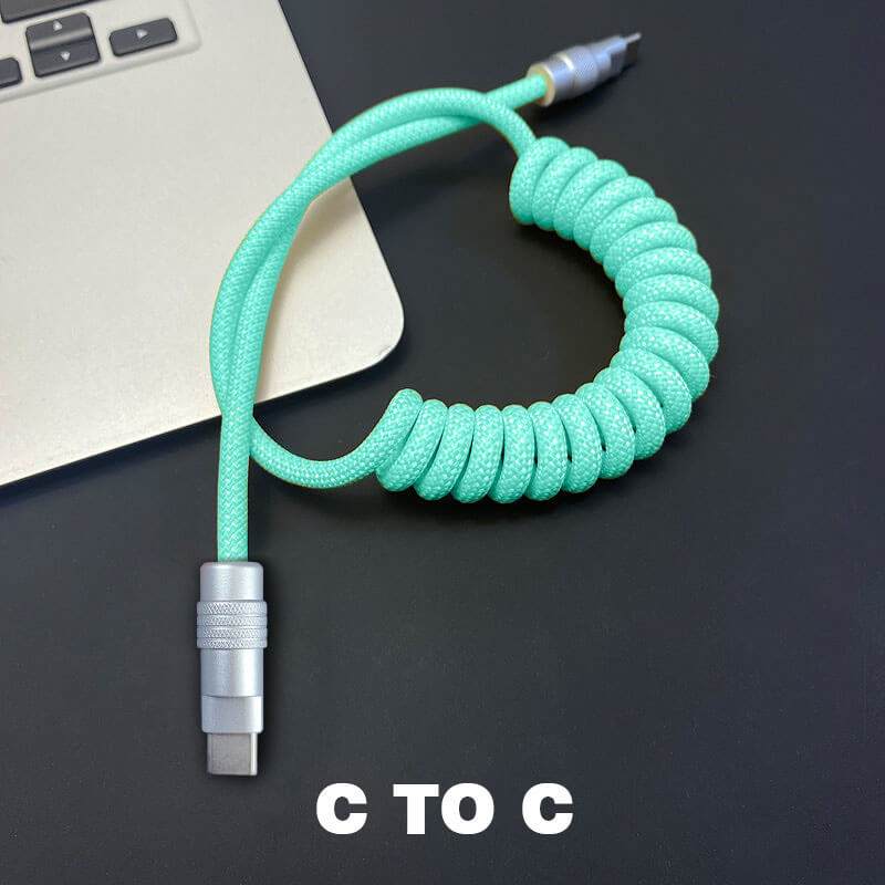 "Curly Chubby" Retractable Car Charge Cable