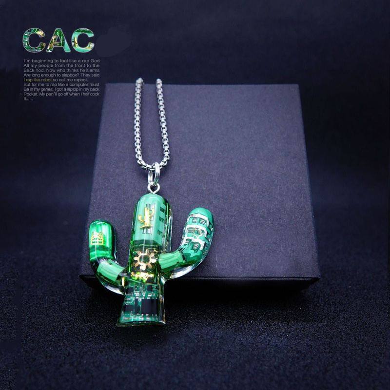 "Cyber Chic"Alternative Cactus Necklace