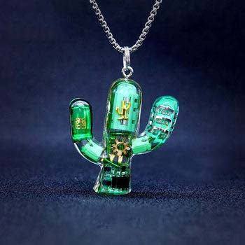 "Cyber Chic"Alternative Cactus Necklace