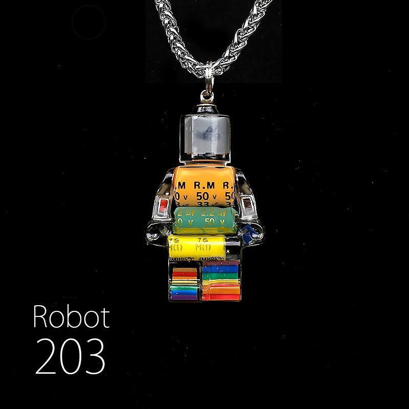 "Cyber Chic" Rainbow Robot Pendant