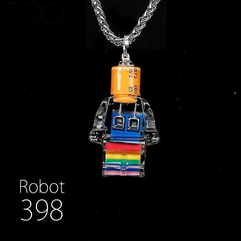 "Cyber Chic" Rainbow Robot Pendant