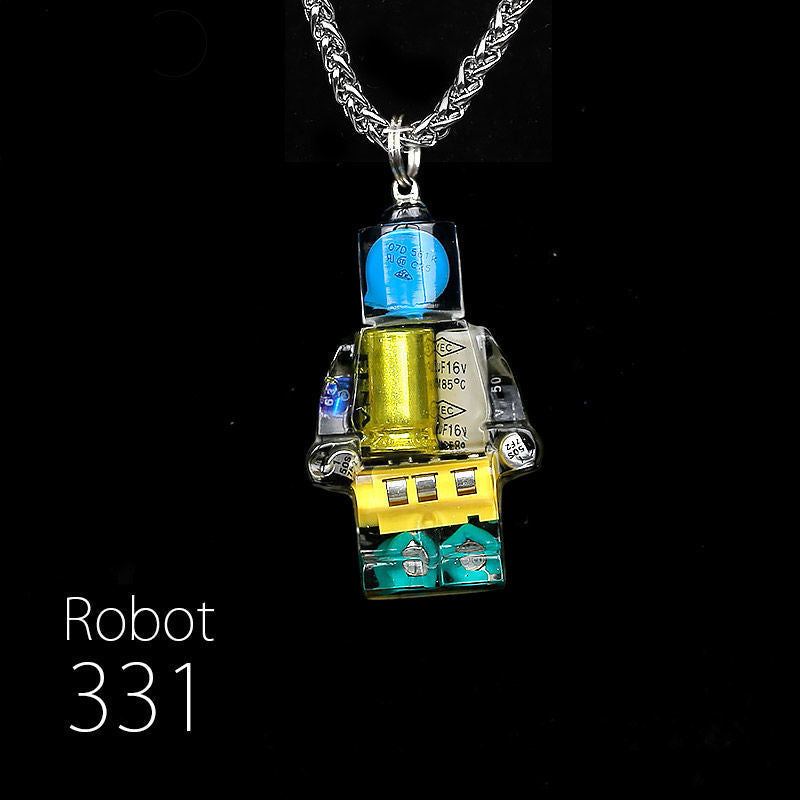 "Cyber Chic" Rainbow Robot Pendant