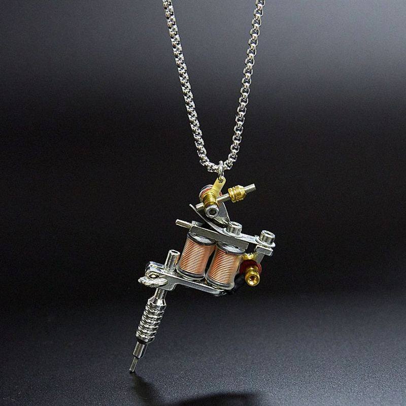 "Cyber Chic" Tattoo Machine Necklace