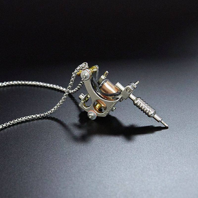 "Cyber Chic" Tattoo Machine Necklace