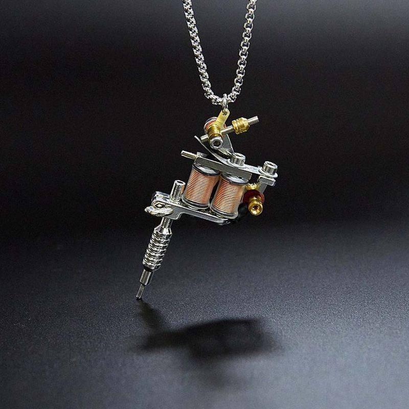 "Cyber Chic" Tattoo Machine Necklace