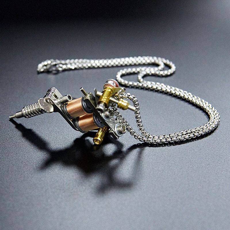 "Cyber Chic" Tattoo Machine Necklace