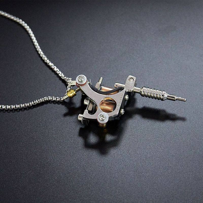 "Cyber Chic" Tattoo Machine Necklace