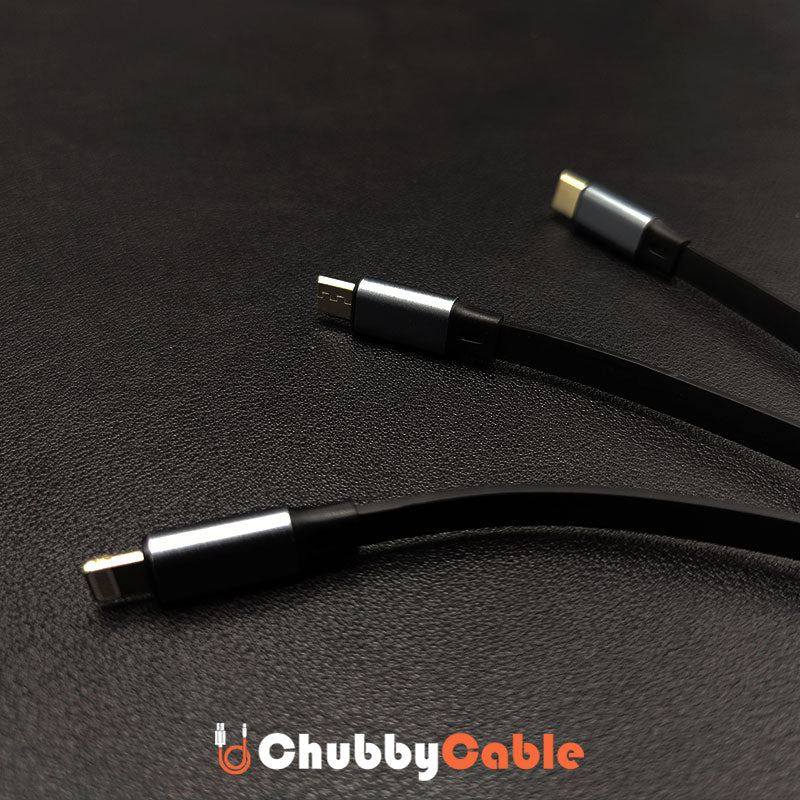 "Cyber" Mechflex 3-In-1 Retractable Charge Cable