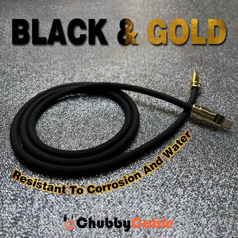 "Golden Chubby" Custom Gilded Fast Charge Cable