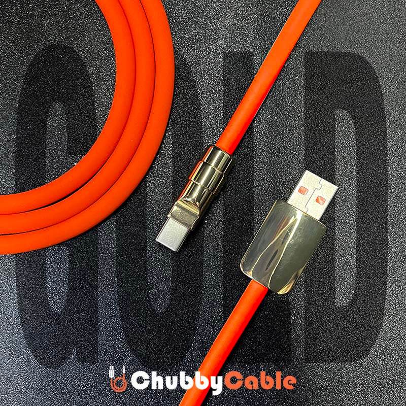 "Golden Chubby" Custom Gilded Fast Charge Cable