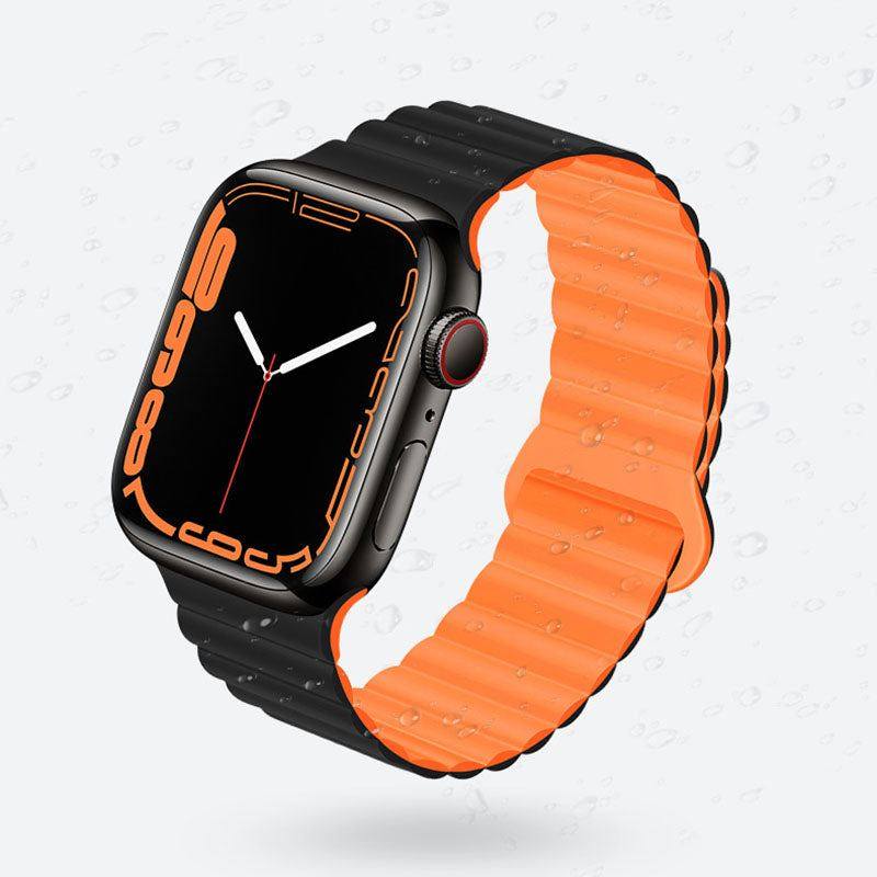 "Magnetic iWatch Band" Contrasting Silicone Loop For Apple Watch