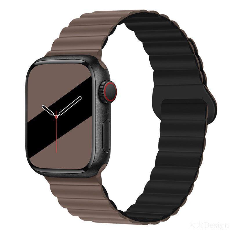 "Magnetic iWatch Band" Contrasting Silicone Loop For Apple Watch