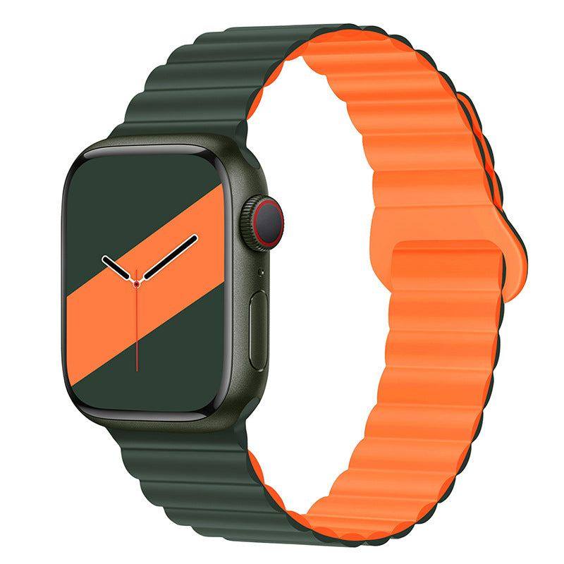 "Magnetic iWatch Band" Contrasting Silicone Loop For Apple Watch