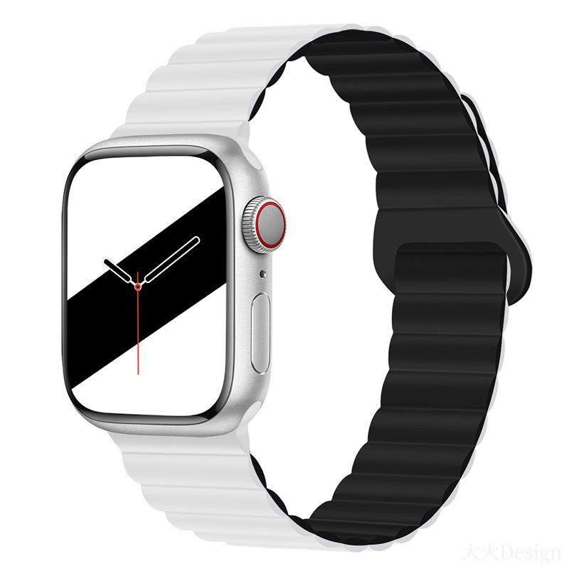 "Magnetic iWatch Band" Contrasting Silicone Loop For Apple Watch