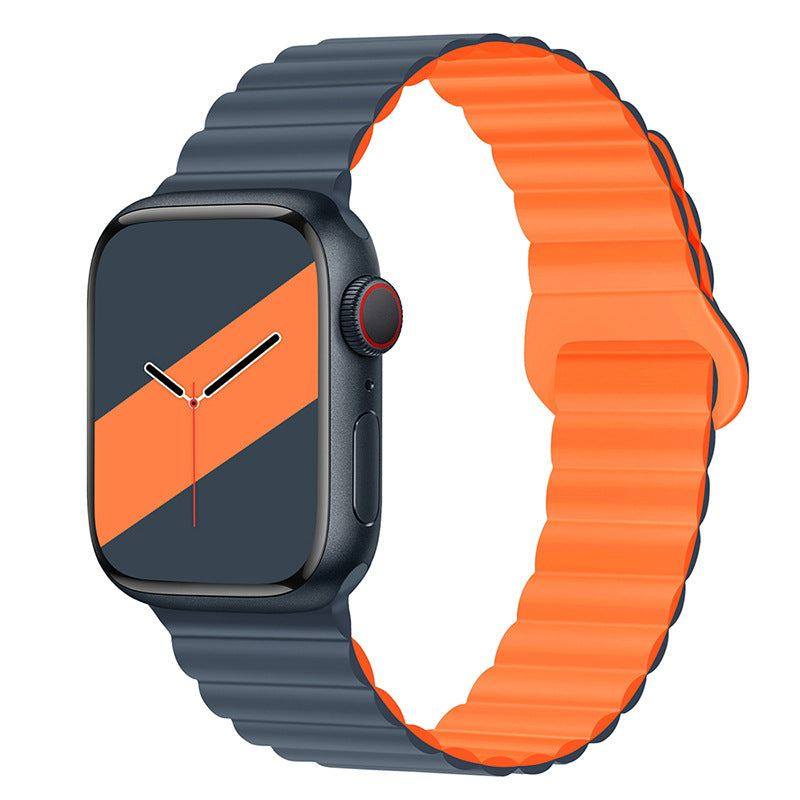 "Magnetic iWatch Band" Contrasting Silicone Loop For Apple Watch