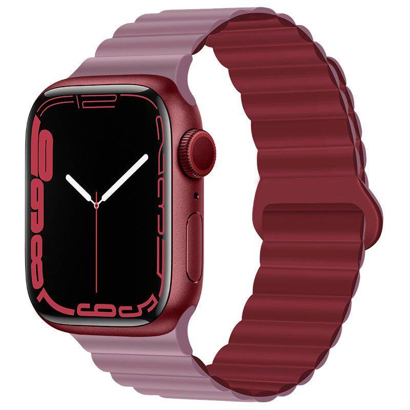 "Magnetic iWatch Band" Contrasting Silicone Loop For Apple Watch