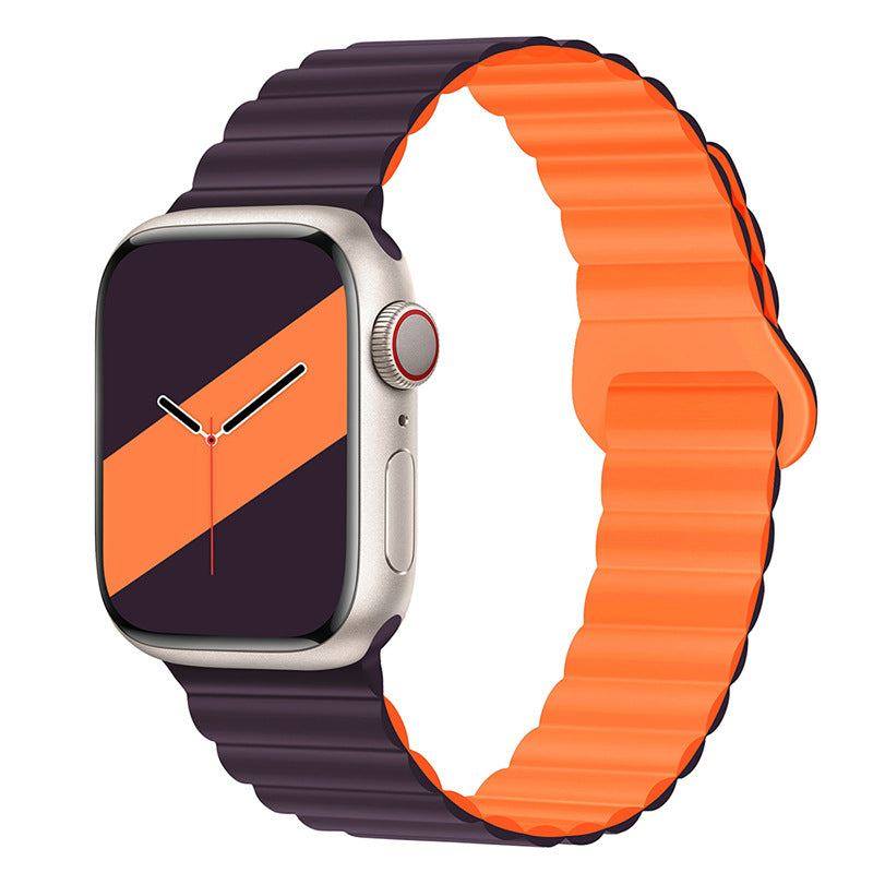 "Magnetic iWatch Band" Contrasting Silicone Loop For Apple Watch