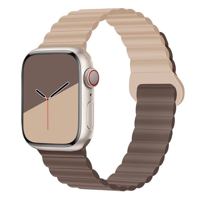 "Magnetic iWatch Band" Contrasting Silicone Loop For Apple Watch