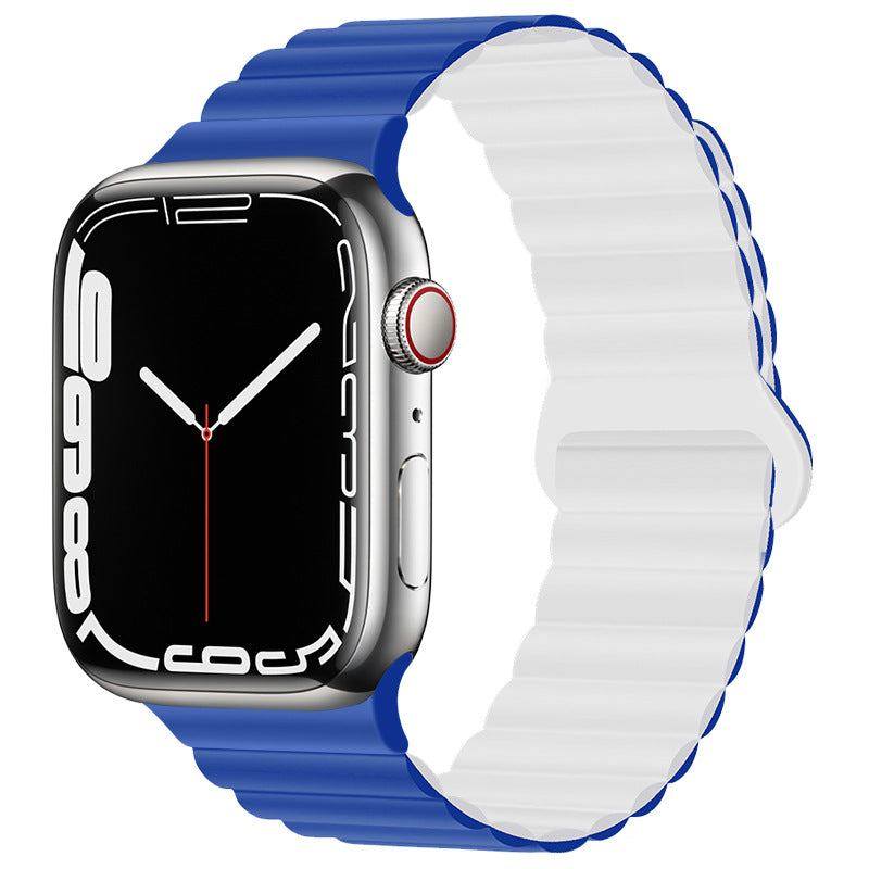 "Magnetic iWatch Band" Contrasting Silicone Loop For Apple Watch