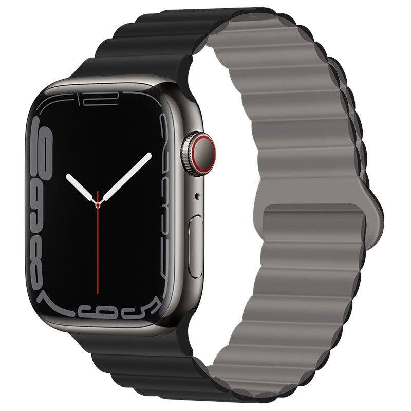 "Magnetic iWatch Band" Contrasting Silicone Loop For Apple Watch