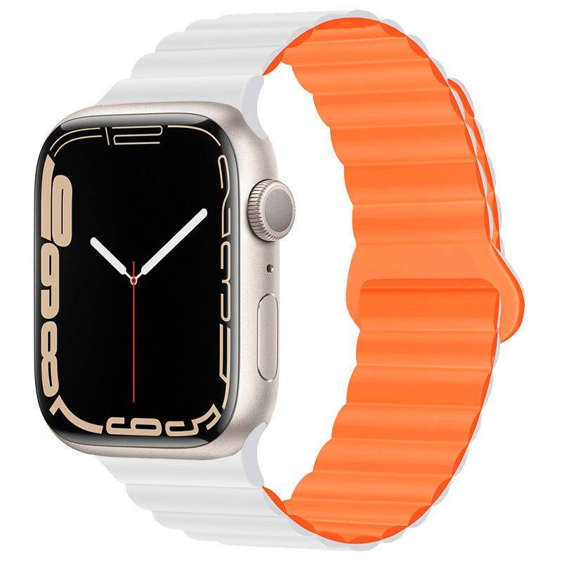 "Magnetic iWatch Band" Contrasting Silicone Loop For Apple Watch