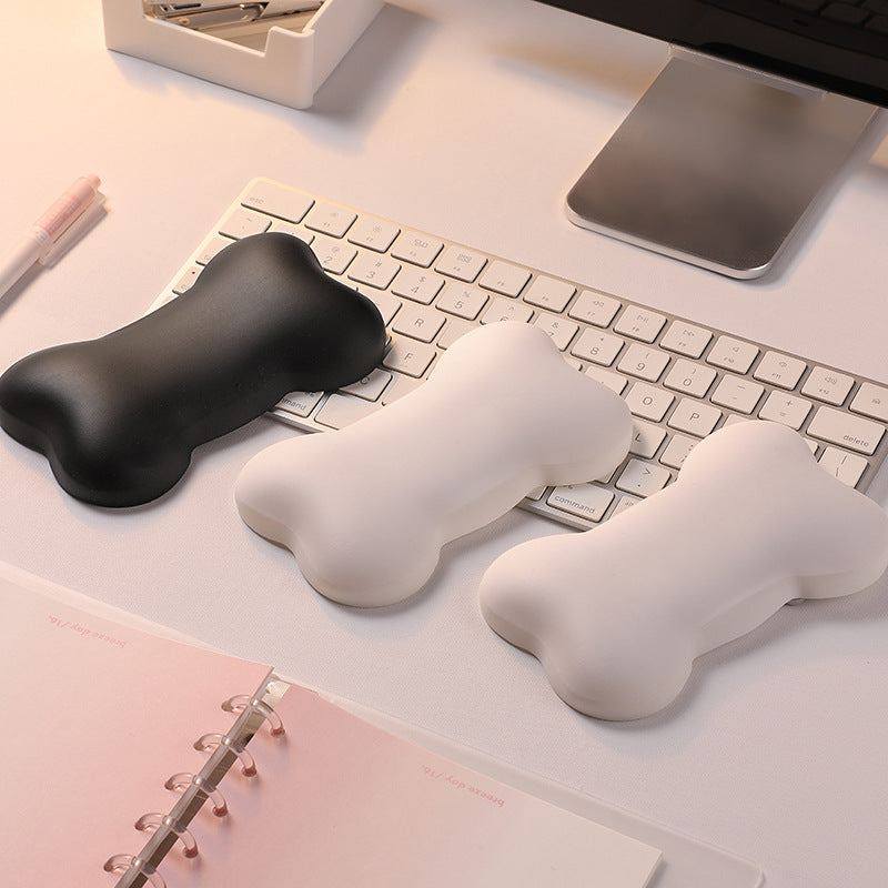 "Chubby Comfort" Silicone Keyboard Wrist Rest & Mouse Pad Set - Cute Bones