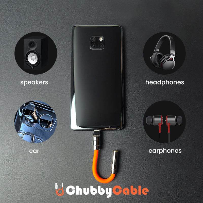 "U Chubby" C & Lightning to 3.5mm Audio Adapter