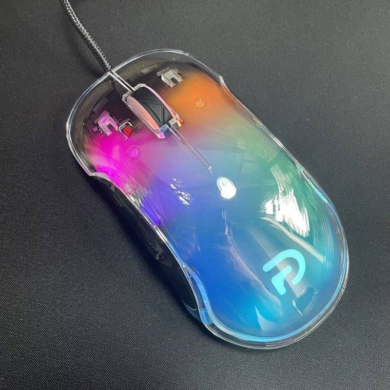 "Vibe" RGB Transparent Gaming Mouse