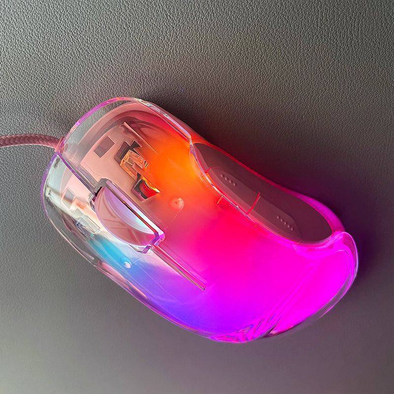 "Vibe" RGB Transparent Gaming Mouse