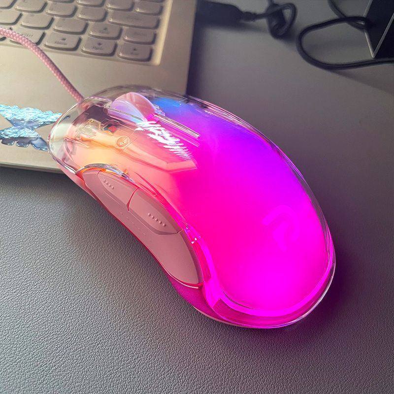 "Vibe" RGB Transparent Gaming Mouse